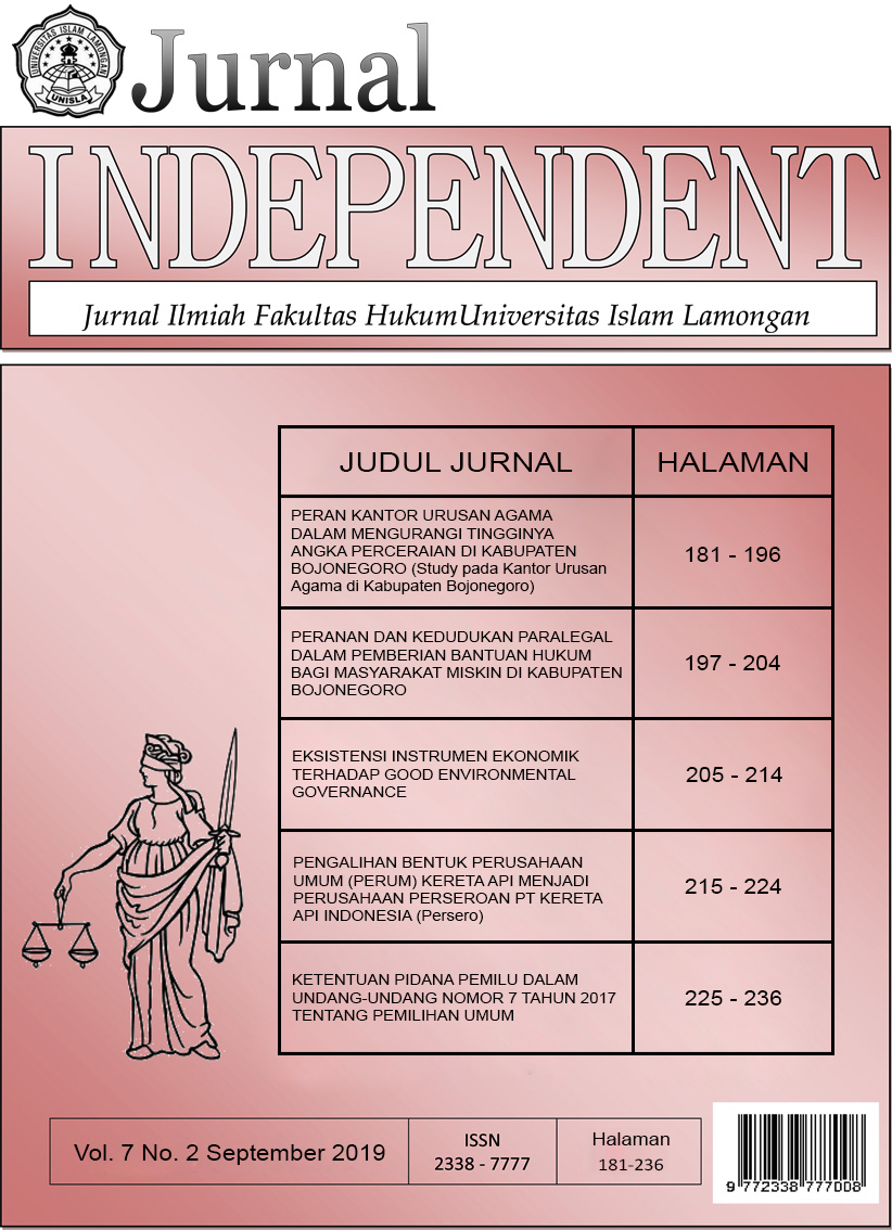 					View Vol. 7 No. 2 (2019): Jurnal Independent
				
