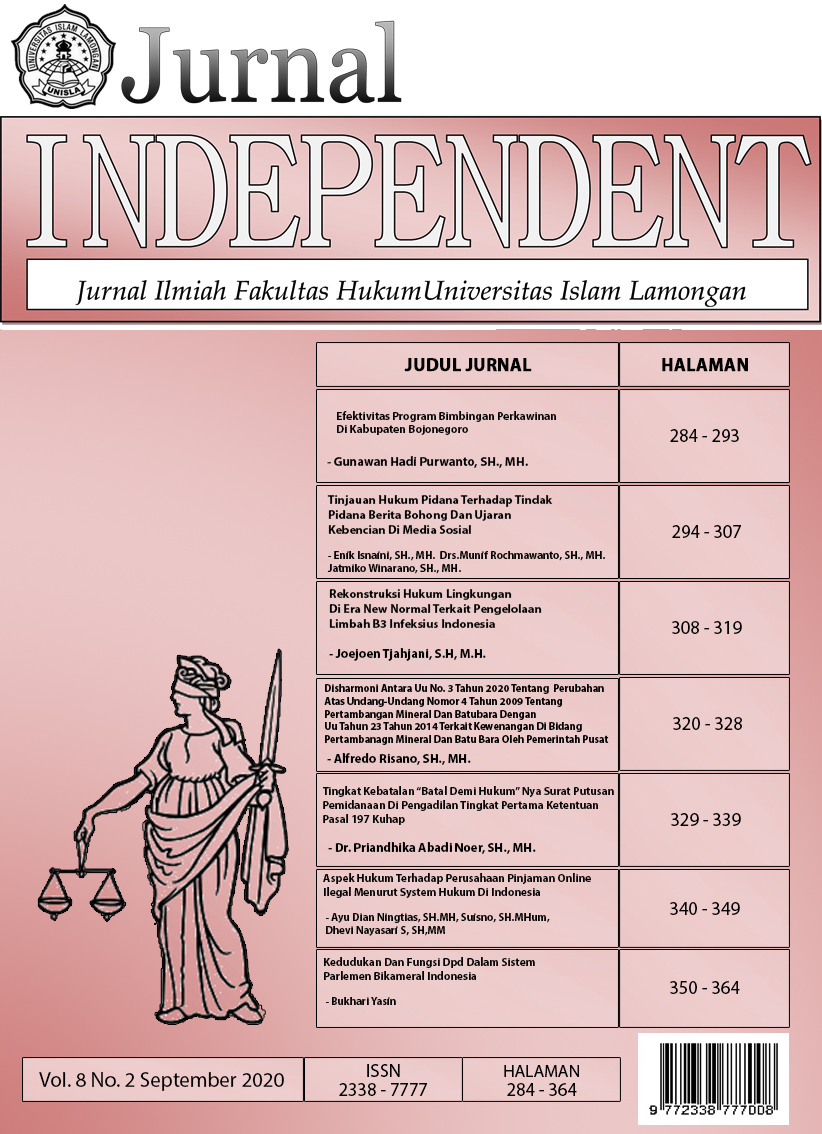 					View Vol. 8 No. 2 (2020): Jurnal Independent
				