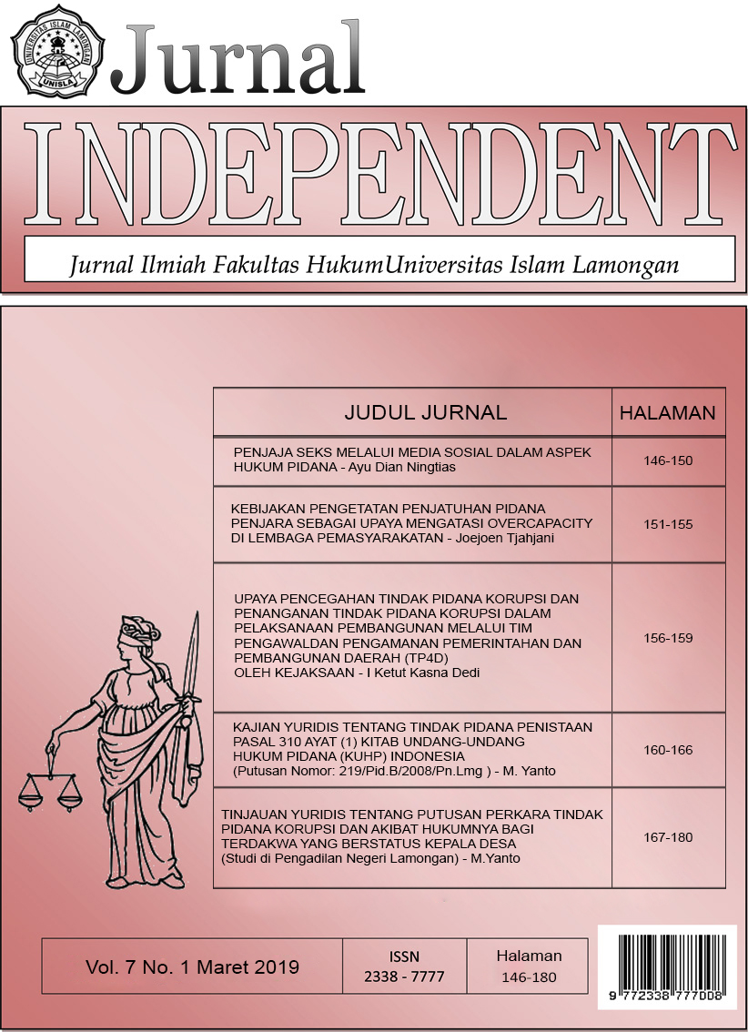 					View Vol. 7 No. 1 (2019): Jurnal Independent
				